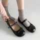 French Retro All-match Shallow Mouth Flat Shoes Women's 2024 New Summer White Round Toe Bow Mary Jane Shoes