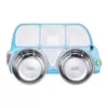 Detachable blue bus, dinner plate