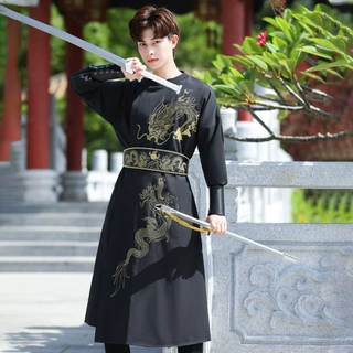 中国风汉服唐制男女圆领袍武侠风飘逸学生班服古风套装侠客