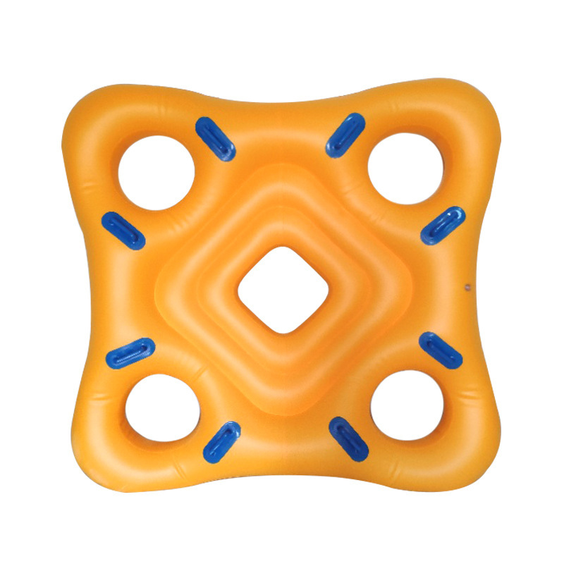 Manufacturer Customized Pvc Double Inflatable Floating Row Multi-Person Swimming Ring Summer Outdoor Water Ski Ring Adult Water Game