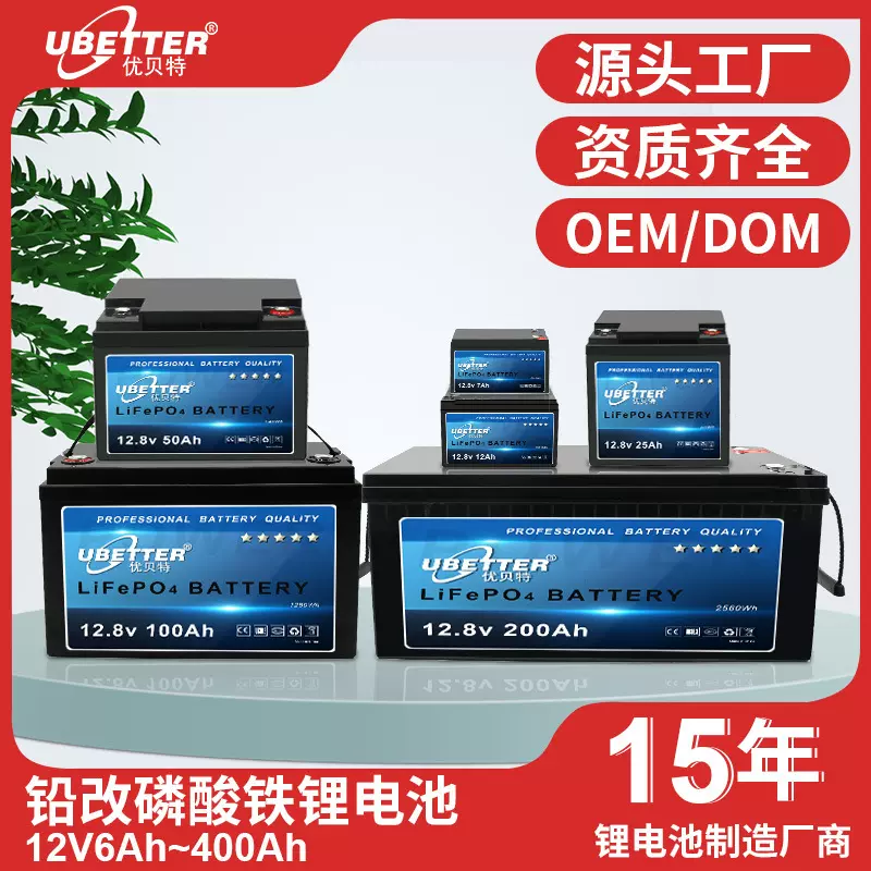 磷酸铁锂电池12V24V48V光伏储能房车叉车电源lifepo4铅酸改锂电池