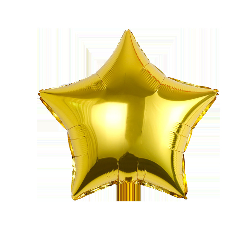 Globo de Papel de Aluminio de Estrella de Cinco Puntas de 18 Pulgadas, Color Liso, Decoración para Fiestas de Cumpleaños, Bodas, Eventos, Celebraciones