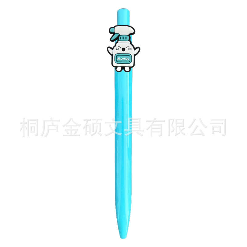 外贸护士笔简约创意纯色糖果色软质卡通圆珠笔黑笔可爱按动笔医生|undefined