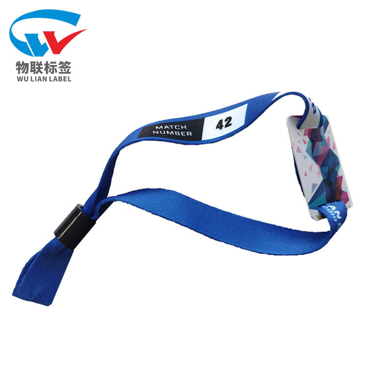 rfid布绳腕带 带NFC芯片涤纶手环 Cloth wristband 感应手环门票