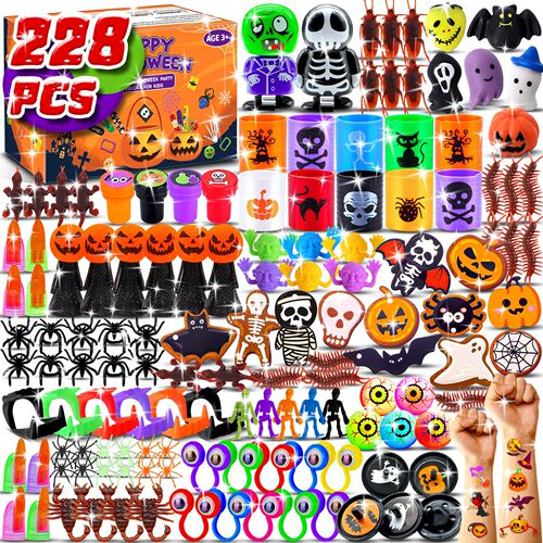 New Halloween Party Gift Toy Set Pumpkin Spider Skeleton Head Ghost Festival Classroom Prize