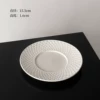 Striped Ceramic Plate-White