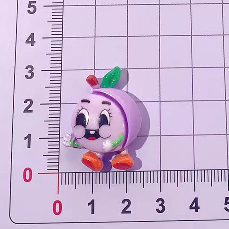 Accesorios de resina de muñeca de fruta de dibujos animados diy crema pegamento para el cabello papelería caja de hebilla de zapatos material colgante de frutas animales