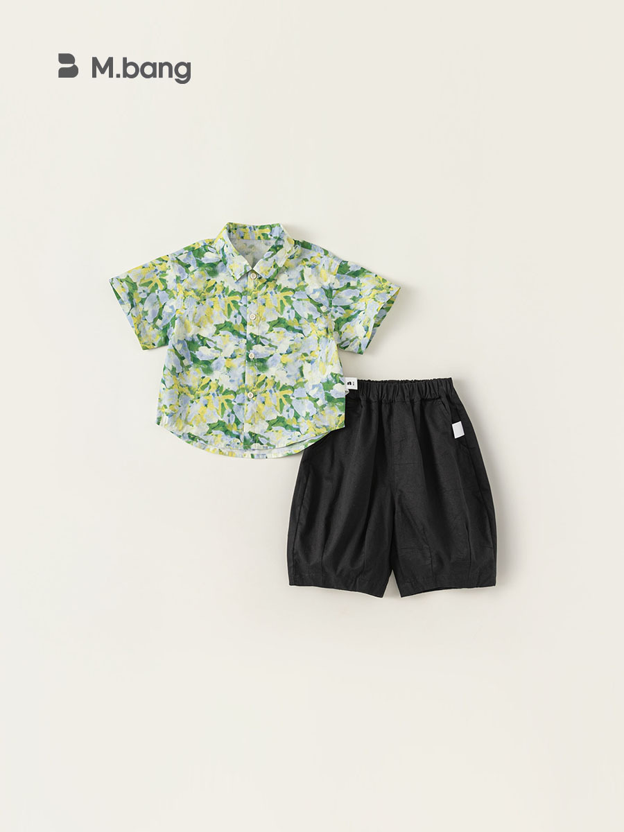 Ropa Infantil Youbao, Ropa de Verano 2025 para Bebés, Traje Infantil, Camisa para Niños, Estilo Retro de Hong Kong, Conjunto de Dos Piezas