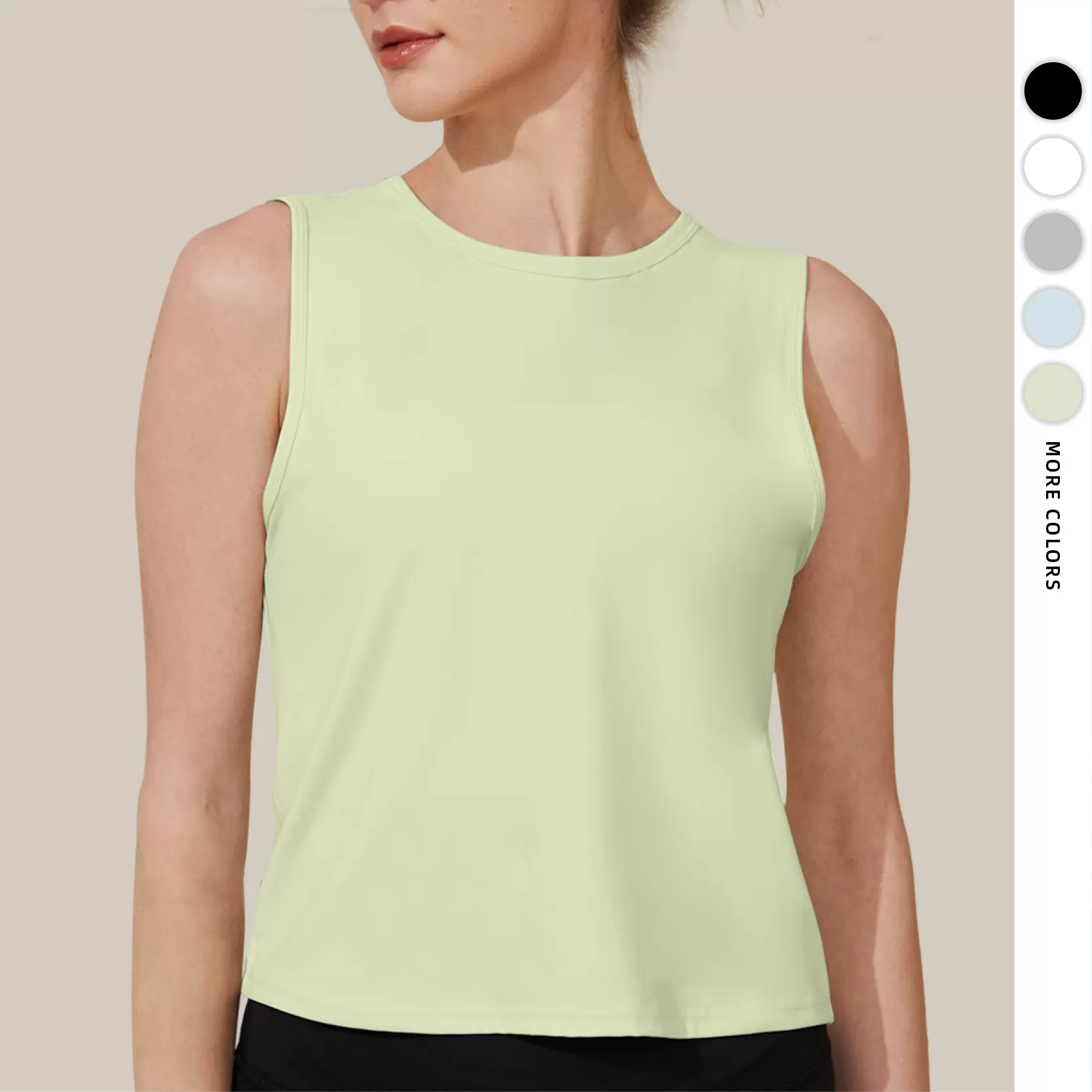 哇噢定制运动背心女冰丝裸感速干瑜伽罩衫户外跑步防晒无袖上衣夏