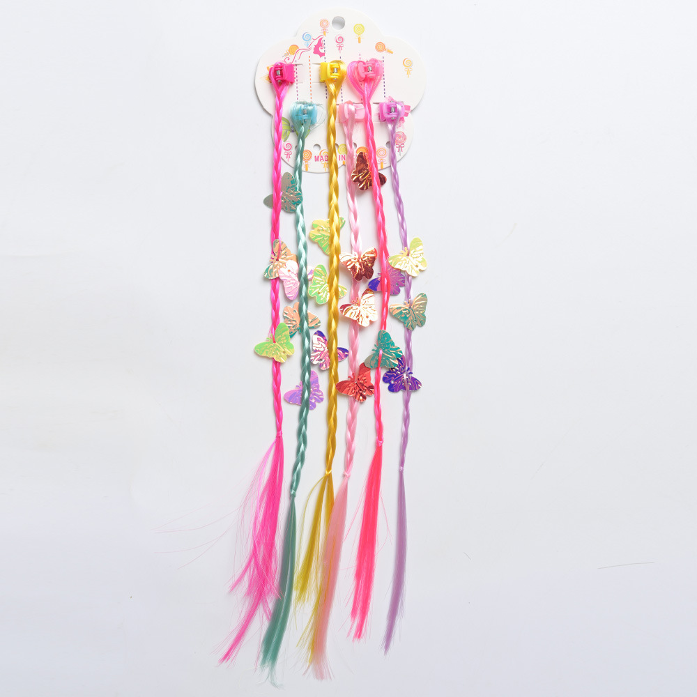 레이저 스팽글 나비 클로 클립 브레이드