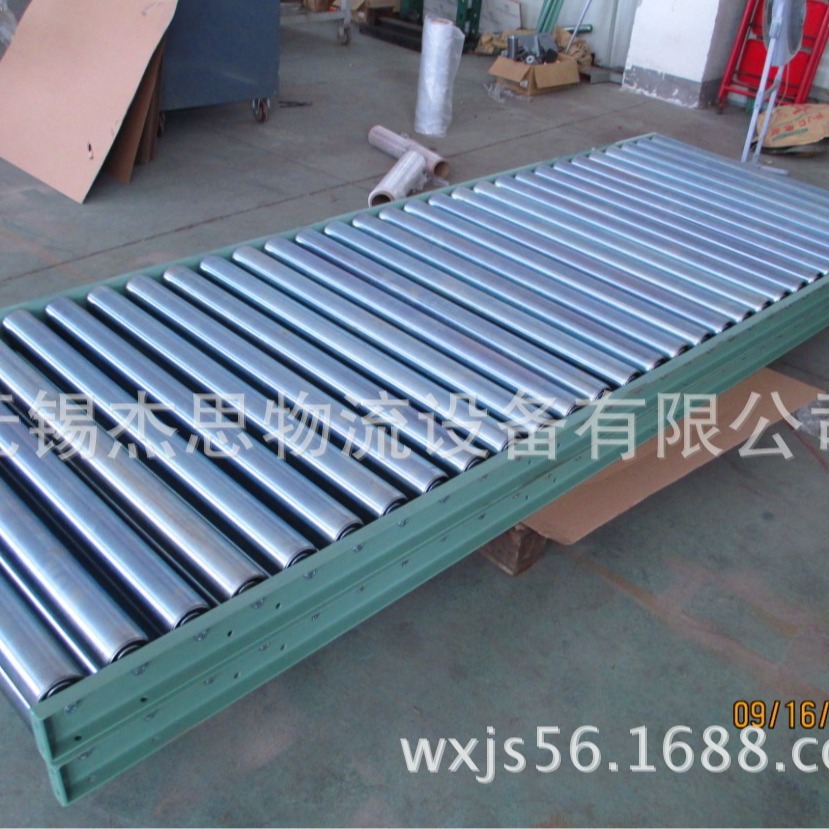 【专业品质】为宁波客户生产无动力钢制镀锌无动力滚筒输送机