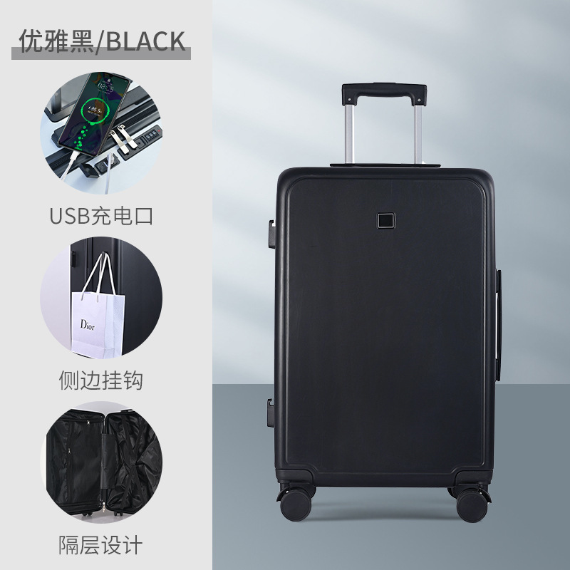 新しい 20inch 多機能スーツケース充電式男の子耐久性のあるユニバーサルホイールトロリーケース搭乗パスワードスーツケース|undefined
