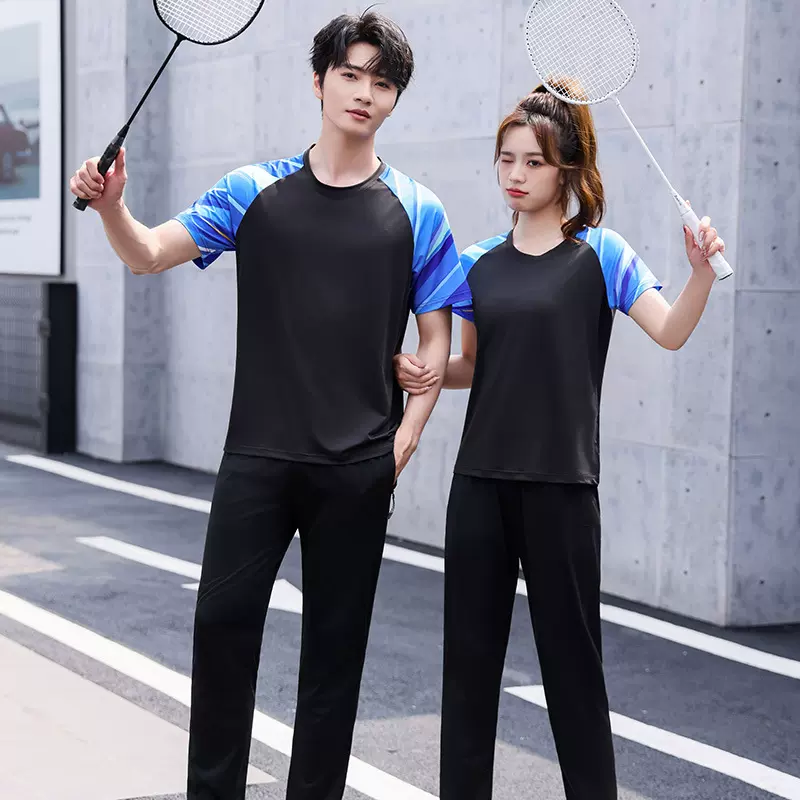2026羽毛球服乒乓球服情侣套装款运动休闲夏比赛训练吸汗透气国服