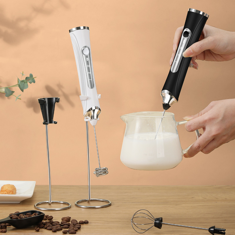 Nuevo tipo de máquina de burbujas de leche, máquina de burbujas eléctricas domésticas, batidor de huevos de mano, batidor de café, batidor de leche, batidor de leche