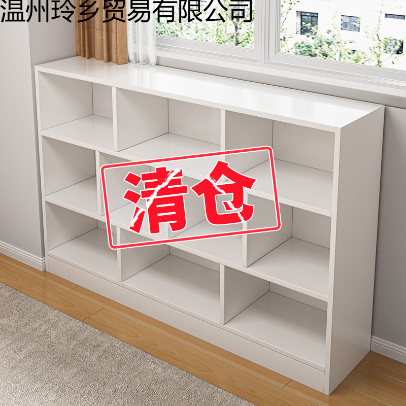 Bookshelf Floor-Standing Storage Rack Household Bookcase Multi-Layer Storage Cabinet Layered Rack Living Room Simple Grid Cabinet Storage Cabinet