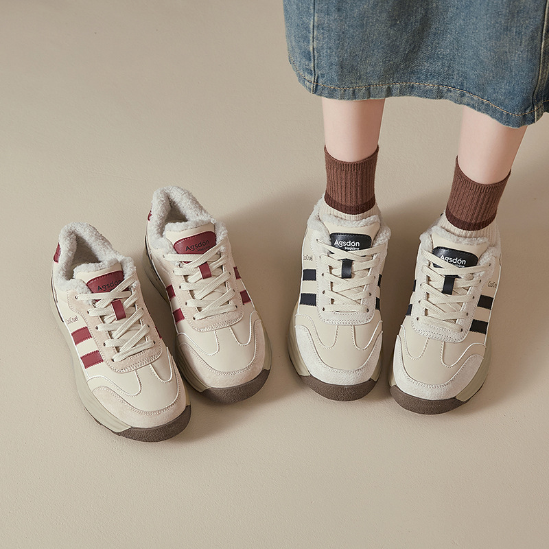 Zapatos de algodón retro retro Mirad de primavera 2026 nuevos zapatos de entrenamiento deportivos de suela gruesa