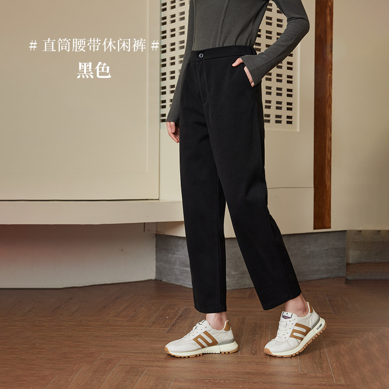 Pantalones de chándal invierno de las mujeres Nuevo estilo coreano adelgazante pantalones casuales sueltos cielo estrellado engrosado pantalones micro cónicos cálidos para mujeres image 7