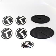 適用起亞改裝車標K炫酷標誌人字標K套標全車7件套人字標改裝車標