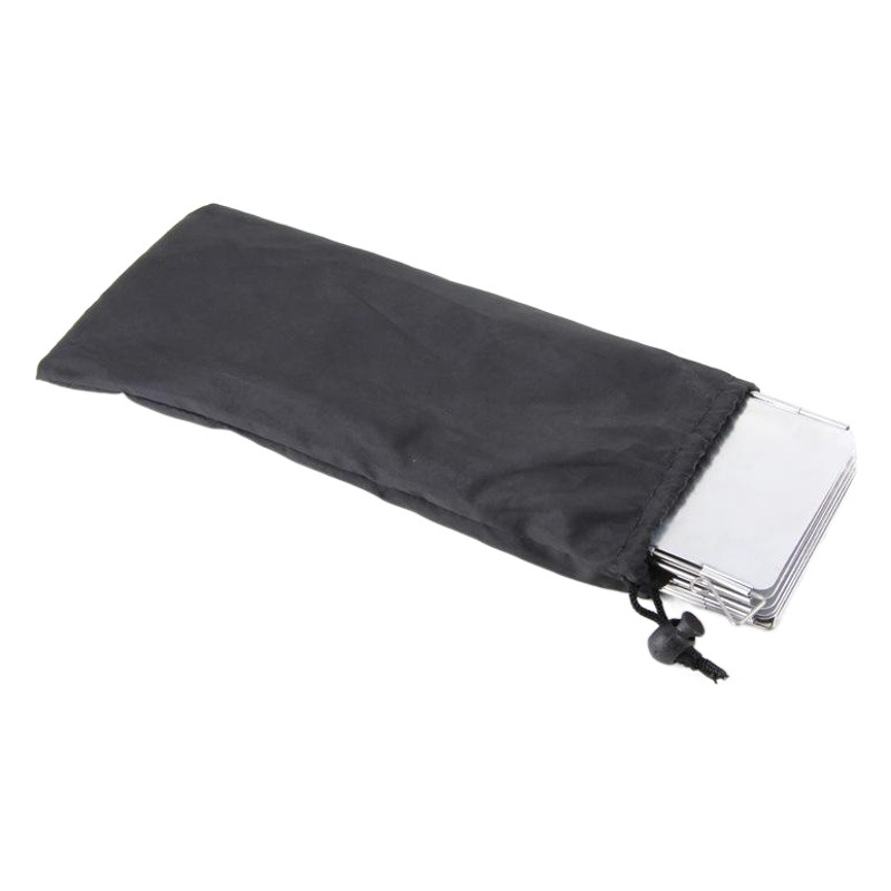Acampar al aire libre cabeza de la estufa del parabrisas estufa ultra-ligero plegable con pestillo parabrisas con bolsa de tela tarjeta estufa