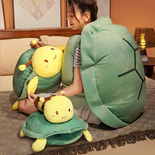 Hypnotic Turtle Plush Doll, Wearable Turtle Shell Pillow, Cuddle Toy for Kids, Girls' Gift