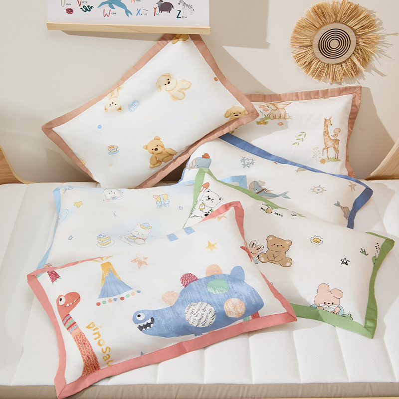 cotton children's cartoon pillowcase for kindergarten for students