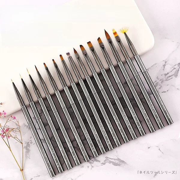 Source factory nail pen set color painting flower pull line pen carved light therapy autumn chrysanthemum gradient vignette brush tool