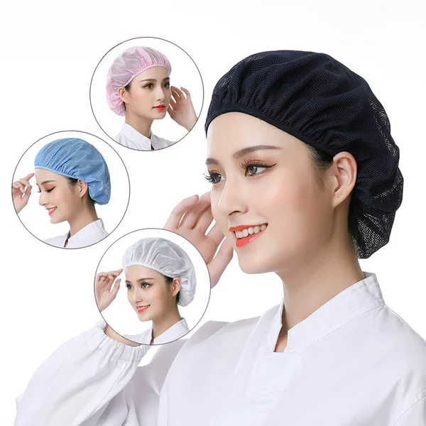 Food factory work cap net cap children's workshop factory breathable Baotou sanitary catering anti-hair cap men's washable