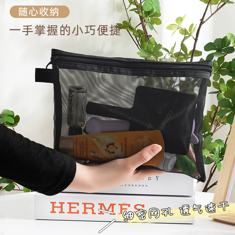 Transparent cosmetic universal storage bag for traveling, handheld lipstick for skin care, storage system, cosmetic bag