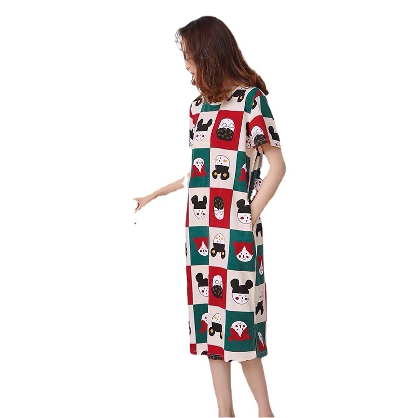 Pijamas de verano de las mujeres pijamas de estilo coreano camisón de verano de las mujeres de manga corta de verano de las mujeres desgaste del hogar traje de estudiante lindo más tamaño