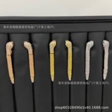 新款高版本V金宝家镶钻露珠蛇耳拍女镀18K金跨境热销时尚耳环耳饰