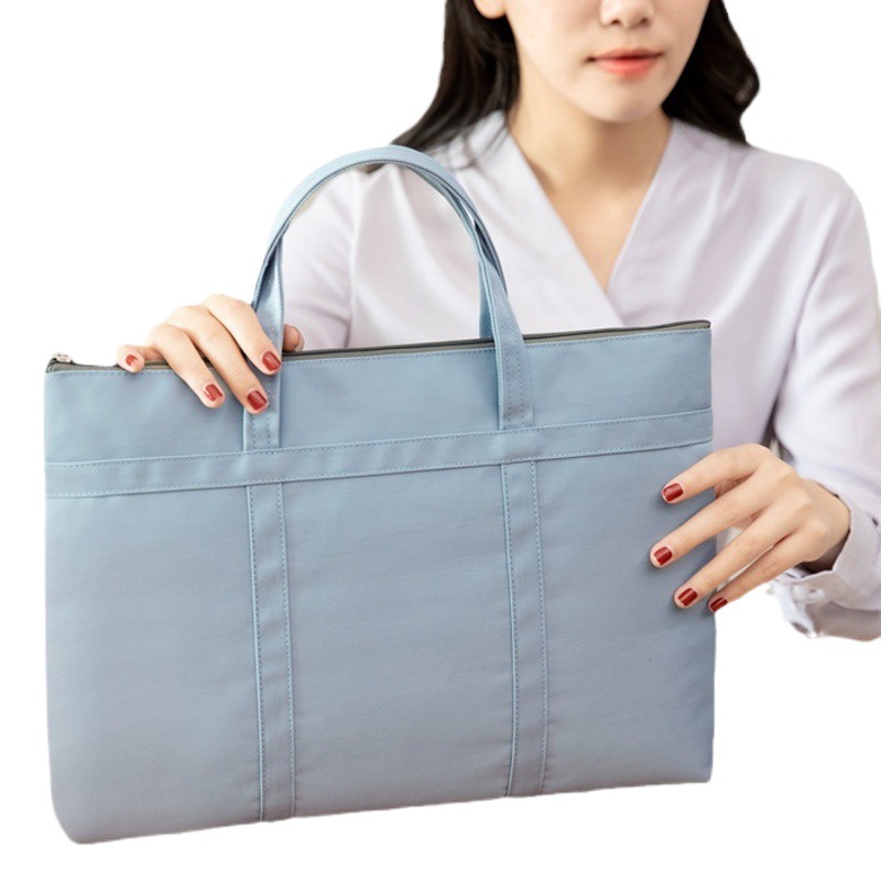 Bolsa de archivos de ocio de negocios multifuncional para hombres y mujeres bolsa de información de oficina de viajes de negocios bolsa de libro de gran capacidad a prueba de agua bolso A4