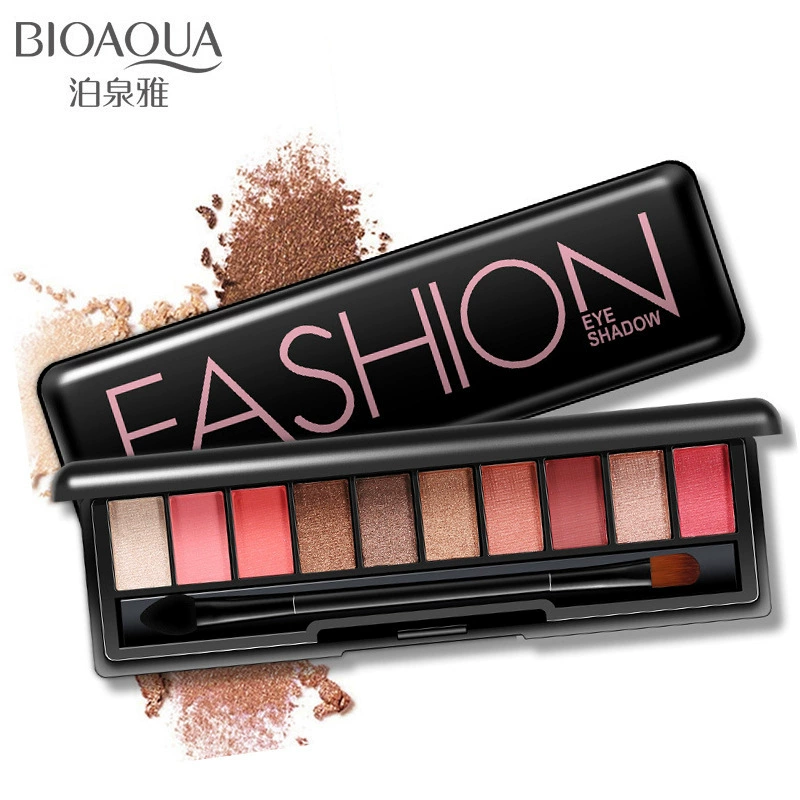 Boquanya Eye Color Десять цветов теней для век Земляной цвет Розовый Нелегко снять макияж Палитра теней для век Косметика Макияж Оптовая продажа