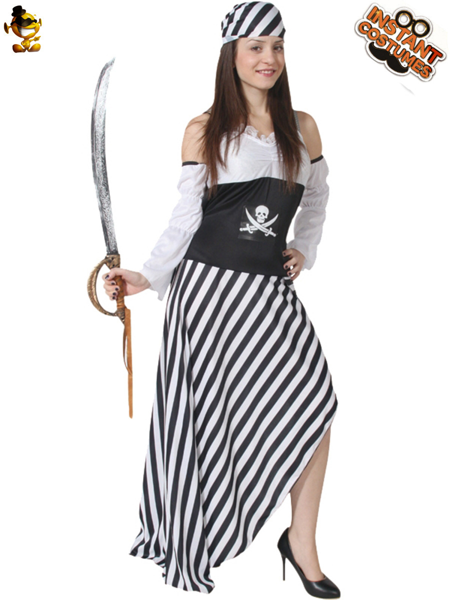 De Halloween de las mujeres adultas de Europa y América Nordic Pirata Nacional chica traje grande hembra pirata Cosplay traje del funcionamiento image 5