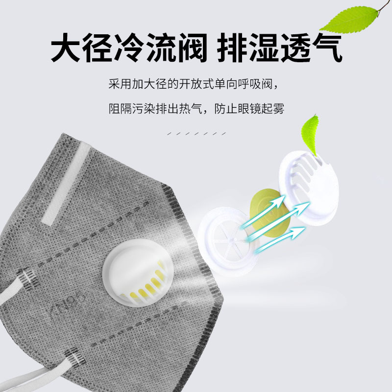 Industrial Dust Mask Boxed Kn95 Dust-Proof Activated Carbon with Breathing Valve Individually Packaged Mask Wholesale