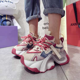 欧洲站网红老爹鞋女款ins潮2025秋季新款透气百搭厚底运动休闲鞋