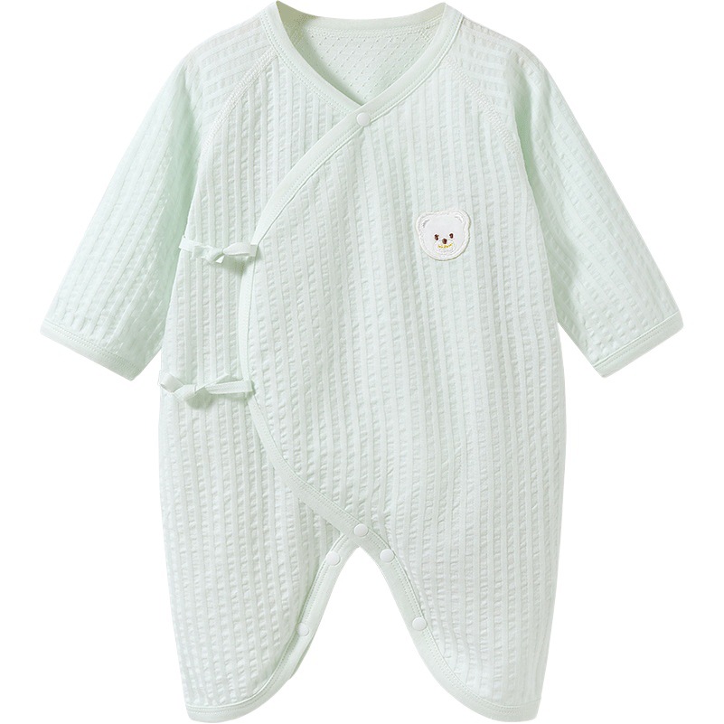 Ropa de bebé recién nacido Primavera, otoño y verano algodón recién nacido Ropa de verano de manga larga traje de mariposa delgada para hombres y mujeres mono de bebé