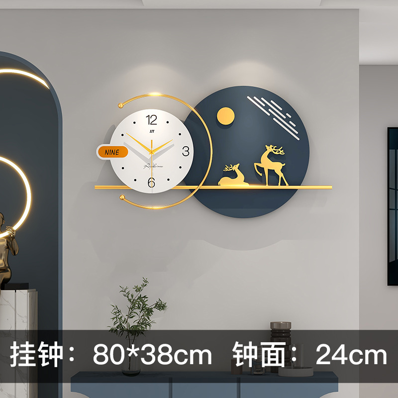 Luz de estilo europeo Reloj de pared de lujo sala de estar de moda simple decoración del hogar restaurante reloj montado en la pared Red rojo creativo arte reloj