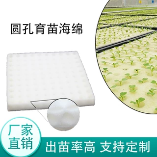 水培无土栽培育苗海绵块大棚温室蔬菜种子基质圆孔挖孔十字圆柱