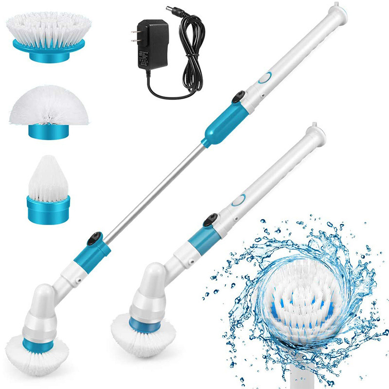 Electric Cleaning Artifact Wireless Charging Long Handle Multi-function Automatic Rotating Telescopic Bristle Scrubbing Cleaning Brush Appliance