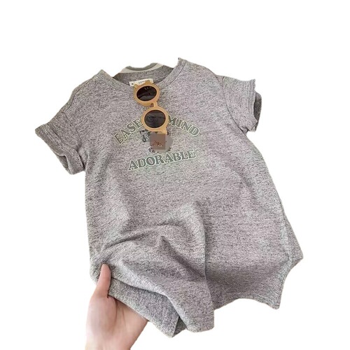 Girls dress summer 2024 new fashionable children's internet celebrity fashionable children's fashion t-shirt long skirt summer fashion trend