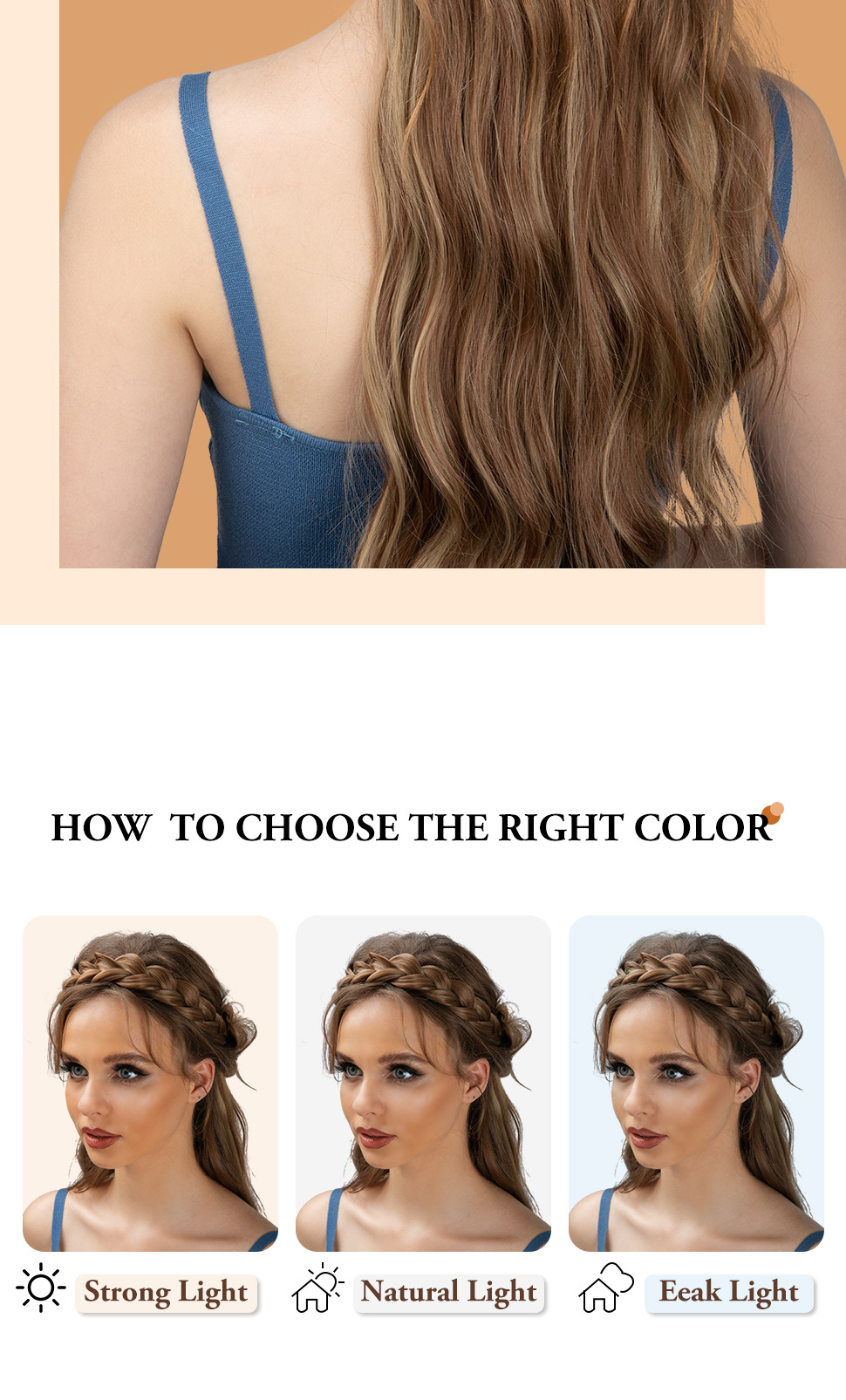 Peruka z włosów syntetycznych Ręcznie tkana trzypasmowa peruka typu fishbone Nakrycie głowy Smażone ciasto Skręty Warkocz Naturalna opaska do włosów_voghion.com