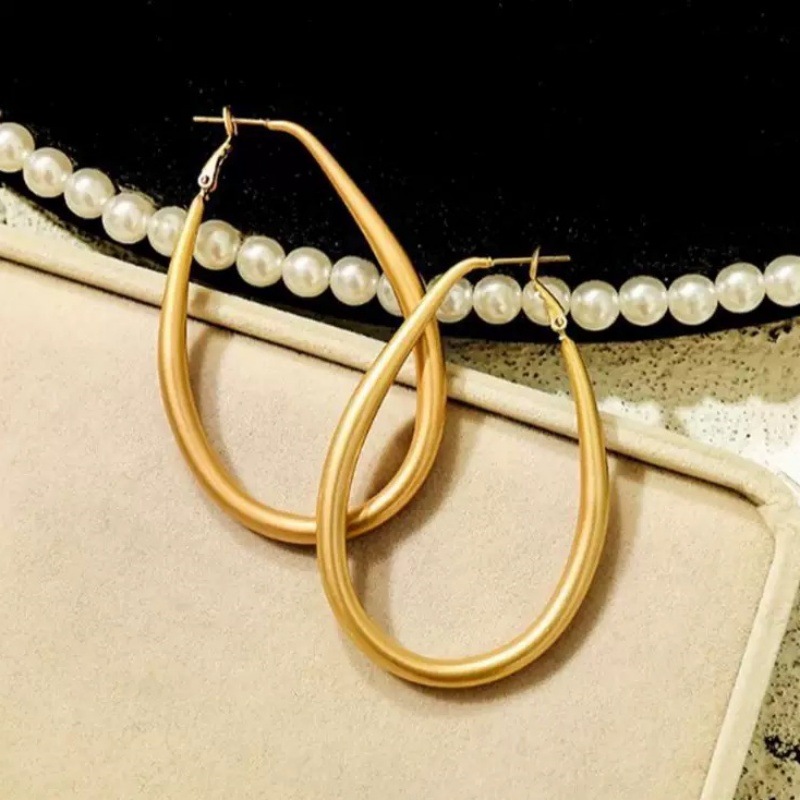 matte hoop earrings
