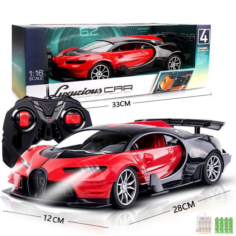 레드 부가티 대형 바디 원격 제어 자동차