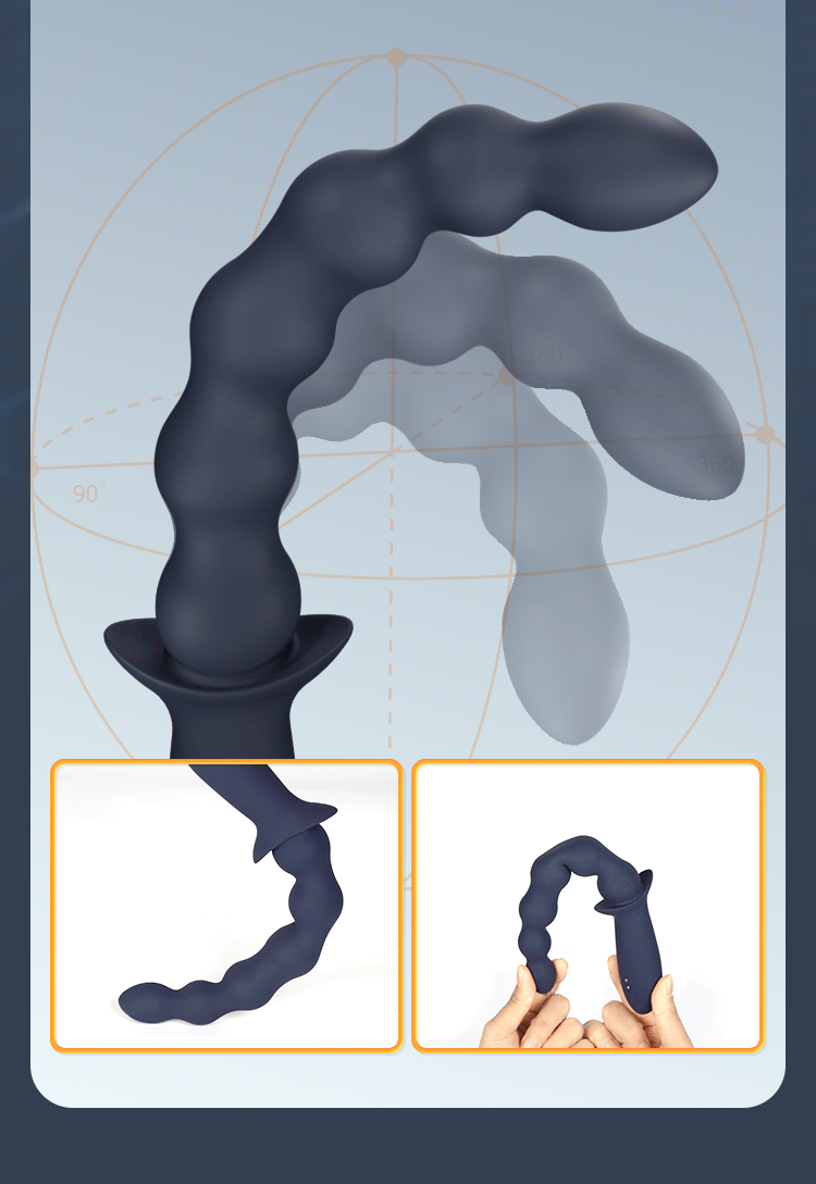 Vibrating Anal Beads with Multi-Frequency Modes, Silicone Beaded Plug, Adult Anal Expander Toy — detail image 14