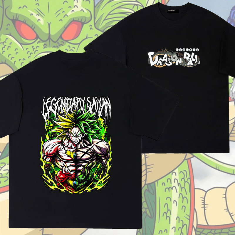 Dragon Ball Sun Wukong Long-Staple Cotton Pure Cotton Short-Sleeved T-Shirt Loose Top Bottoming Shirt Summer Clothes Anime Cartoon Dragon Ball Sun Wukong Long-Staple Cotton Pure Cotton Short-Sleeved T-Shirt Loose Top Bottoming Shirt Summer Clothes Anime Cartoon