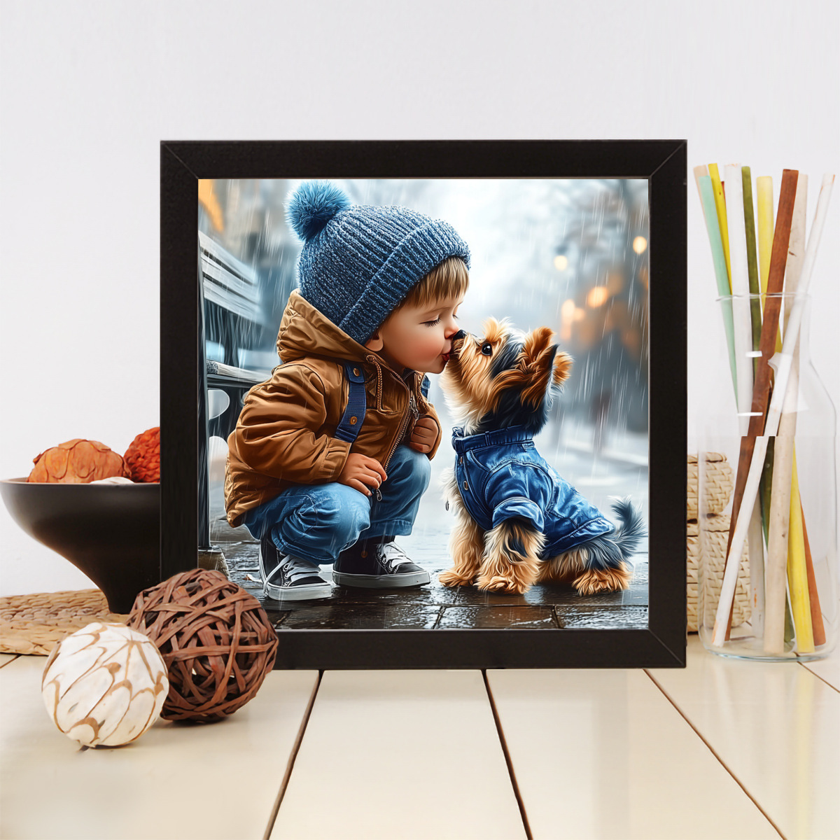 Pegatinas hechas a mano, pintura de diamantes, nuevos cachorros para niños y amigos, pintura adhesiva de resina segura y de alta calidad, artefacto de descompresión de bricolaje