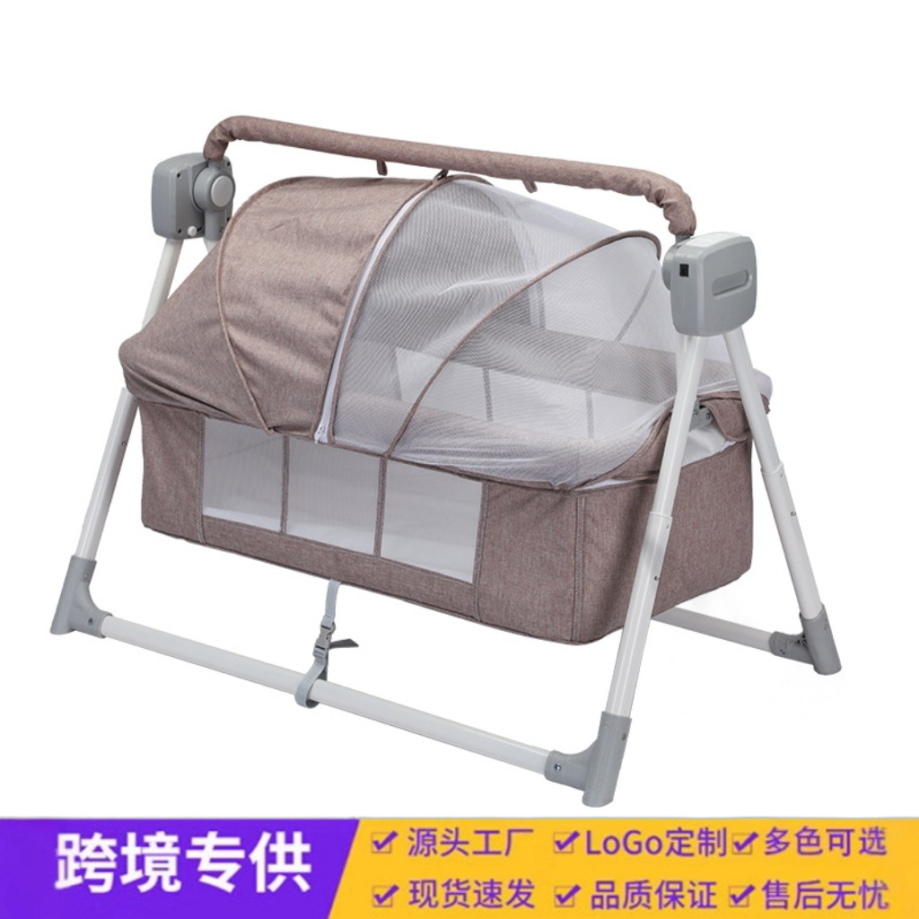 ▪ New Baby Electric Cradle Automatic Newborn Baby Crib Intelligent Soothing Baby Rocking Bed Artifact Rocking