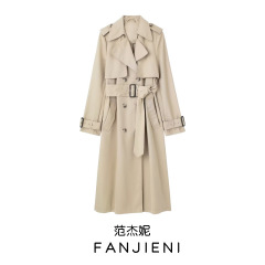 Zr対外貿易卸売り欧米風女装フランス二列ボタンベルト風服コート3811241 450