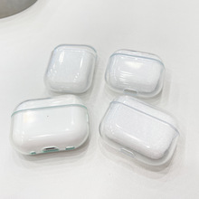 适用苹果AirPods3耳机壳无耳分体无挂钩透明AirPodspro2代保护套