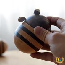 ✅小蜜蜂牙签盒实木家用个性创意牙签筒餐厅客厅木质可爱牙签